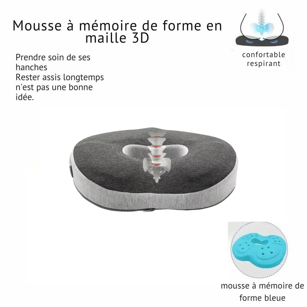 Coussin ergonomique 3D en mousse à mémoire de forme