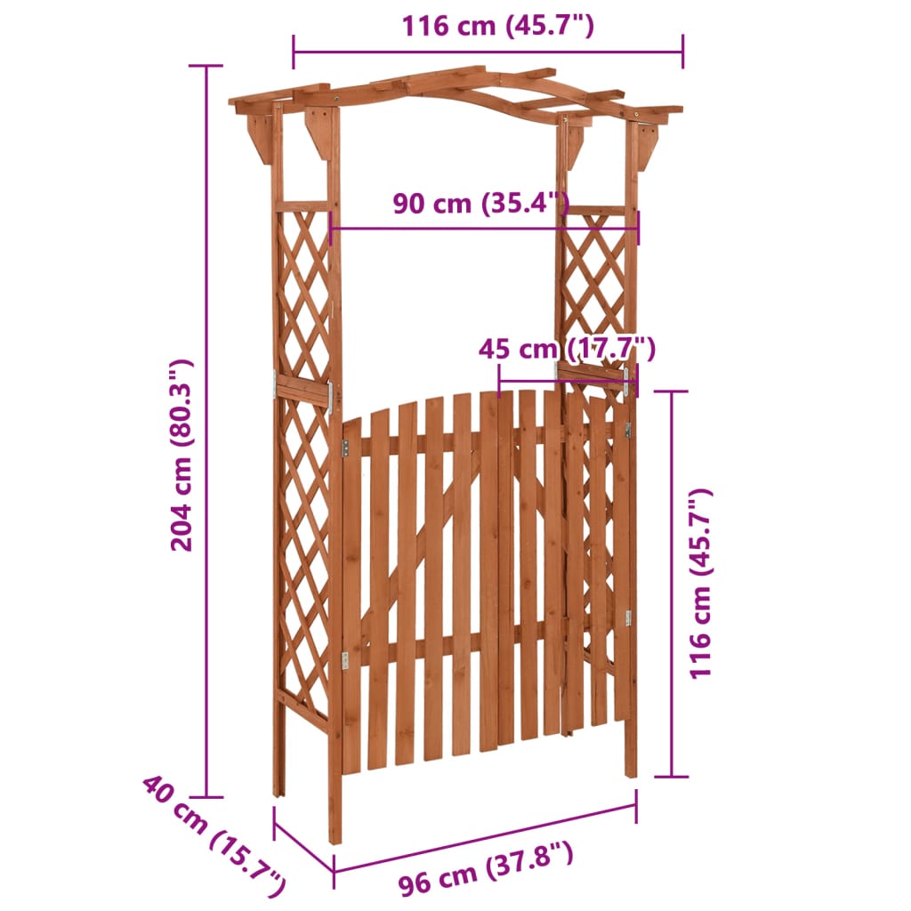Pergola d'Entrée avec Portail – Élégance Naturelle en Bois Massif