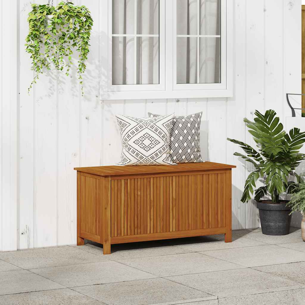 Coffre de Rangement Extérieur en Bois d’Acacia Massif – Avec Doublure Résistante à l’eau