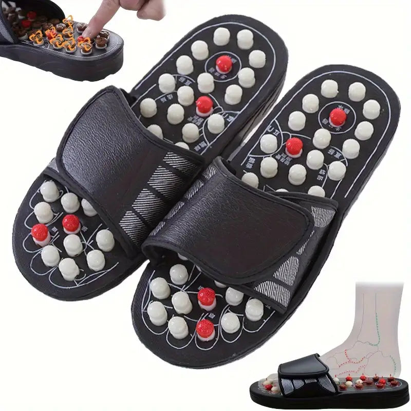 Chaussons Massants Ergonomiques – Nœuds d'Acupression & Semelles Texturées