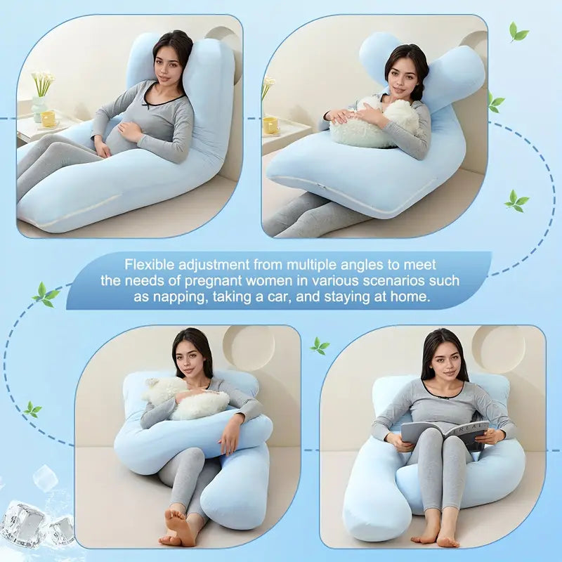 U-Shaped Ergonomic Pillow – 120×60 or 140×70 cm