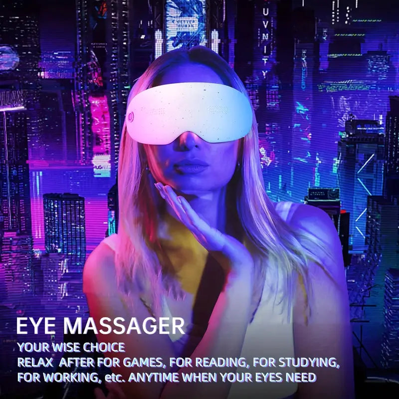 Masseur d’Yeux Chaud avec Musique – Masque de Détente Intelligent