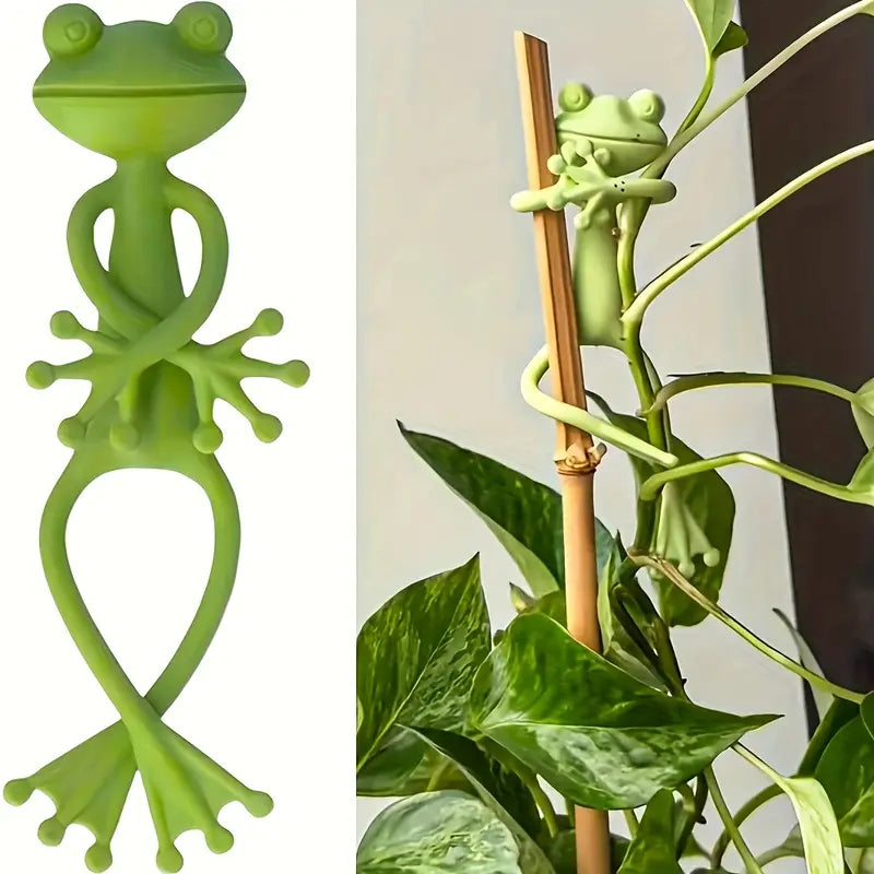Lot de 2/4/6/8 Supports de Plantes Grenouille – Clips Décoratifs