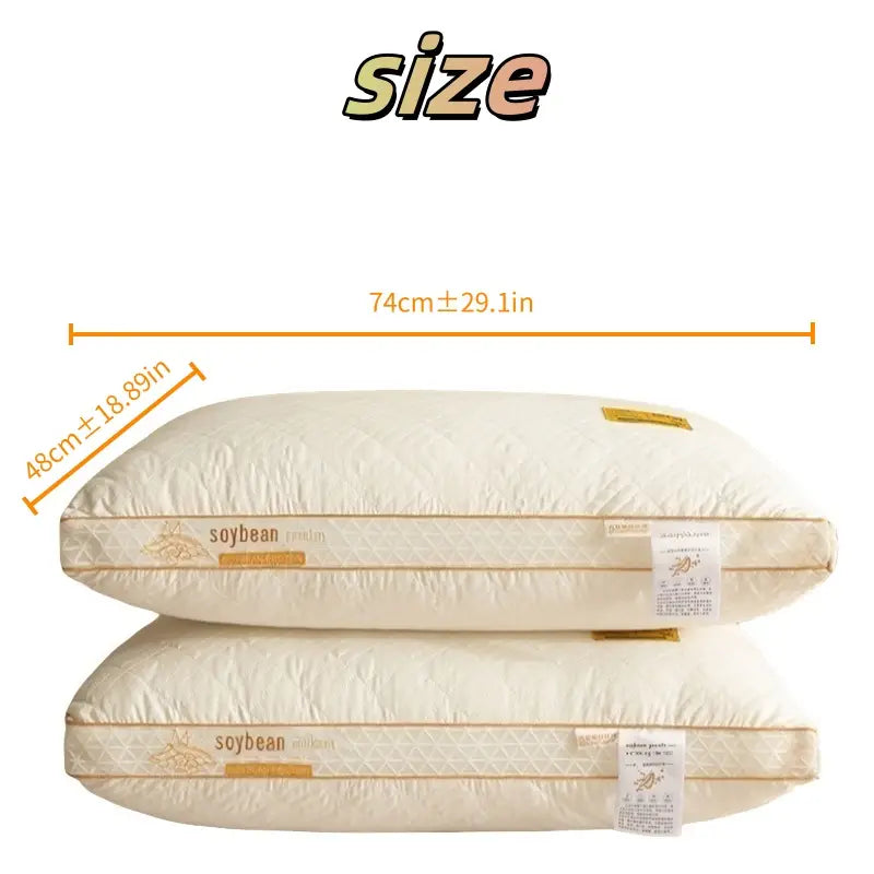 Lot de 2/4 Oreillers 3D en Fibre de Soja – Respirants, Hypoallergéniques et Ultra-Confortables