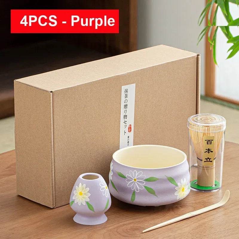 Ensemble de Brosses à Thé en Bambou– L'Art du Matcha Japonais dans un Coffret d'Exception