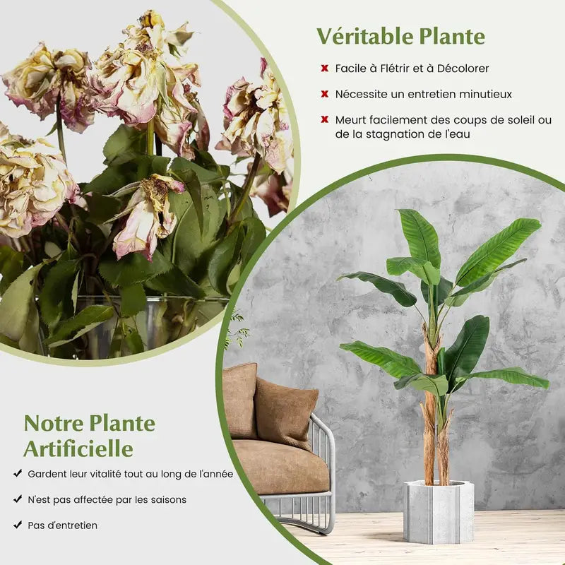 Artificial Banana Plant - Height 165 cm