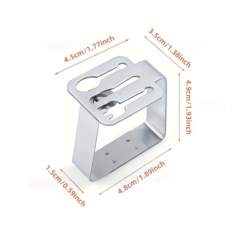 Lot de 4 Pinces en Acier Inoxydable – Design Couverts