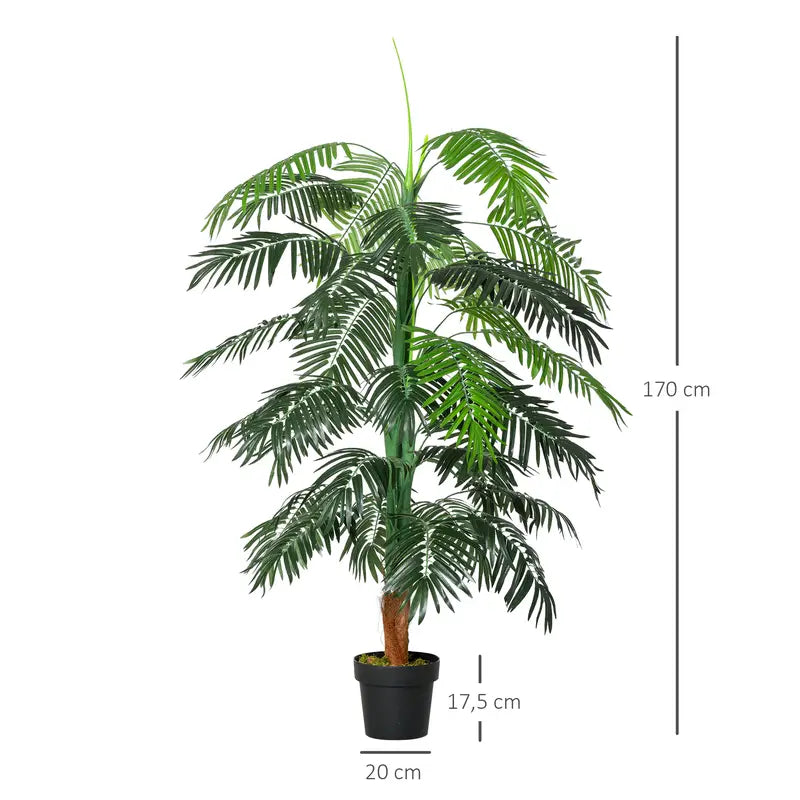 Luxurious Artificial Palm Tree - Height 1.7 m - Outsunny