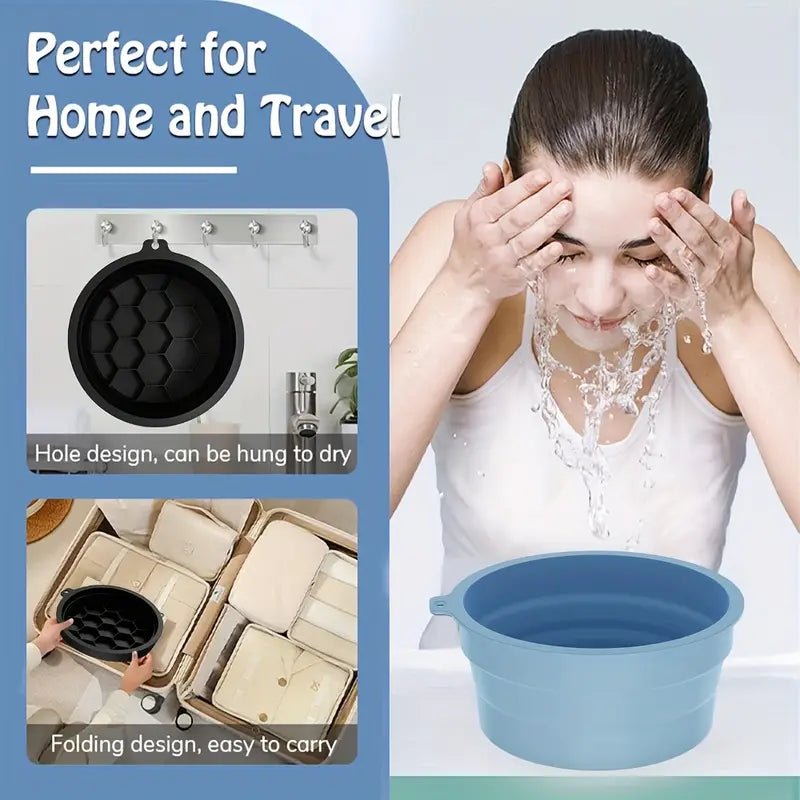 Bassin pliable pour soin du visage – Silicone et plateau intégré