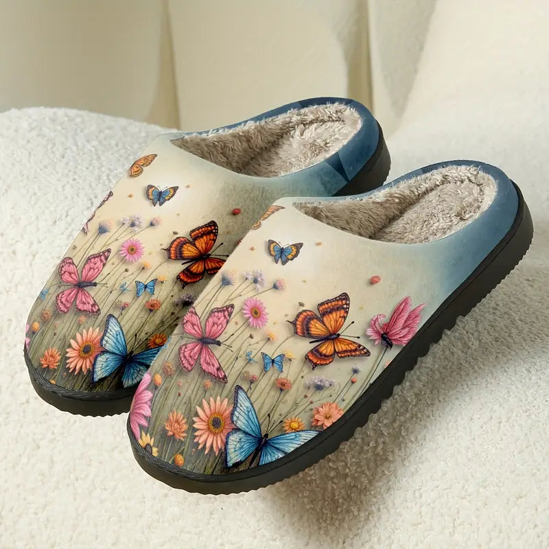 Chaussons Bohémiens Hiver pour Femmes – Imprimé Floral