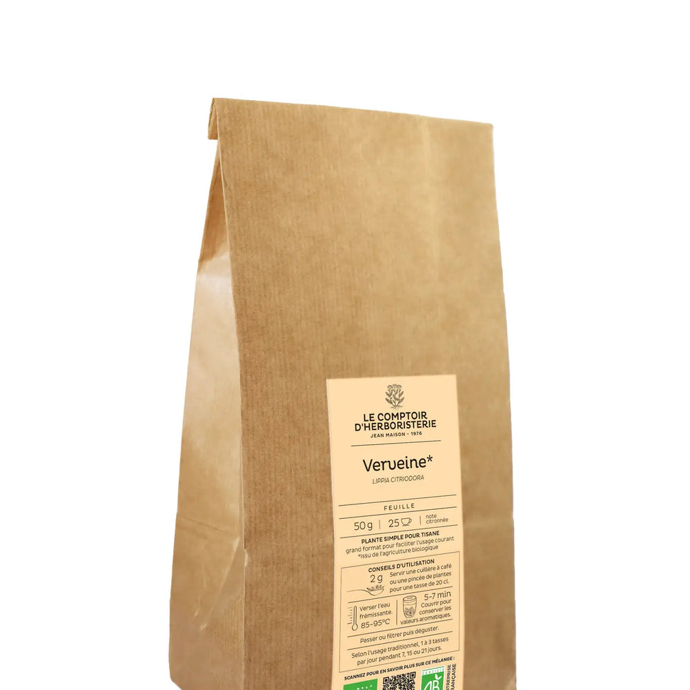 Tisane Infusette Verveine Bio (x20) / boite de 50 g – Comptoir d’Herboristerie