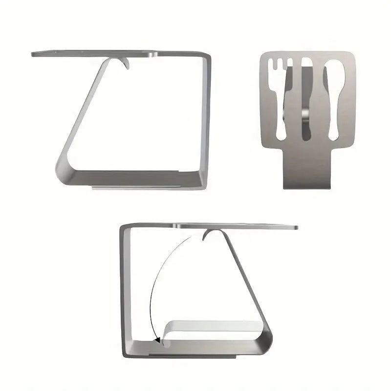 Lot de 4 Pinces en Acier Inoxydable – Design Couverts