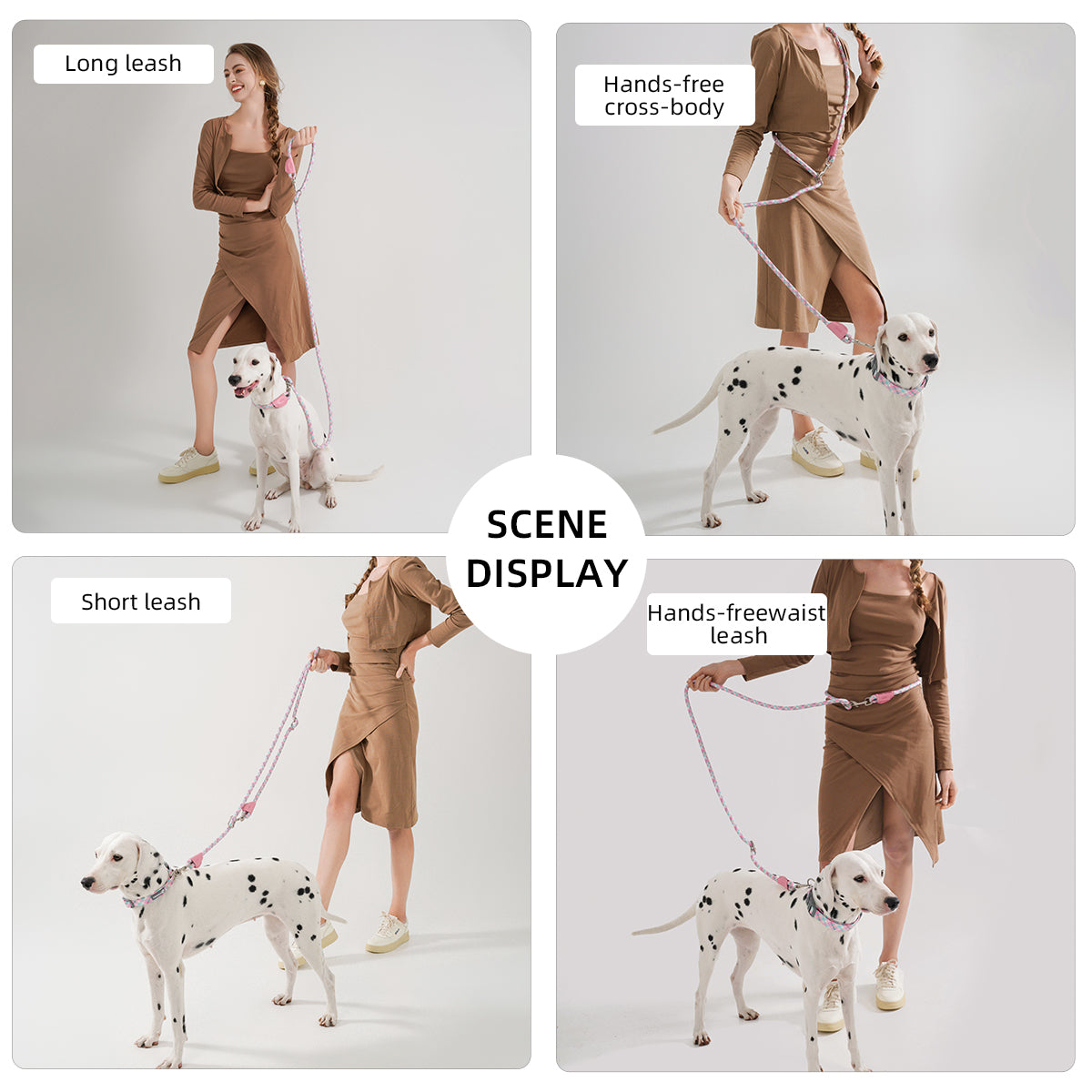 Laisse pour chien double promenade