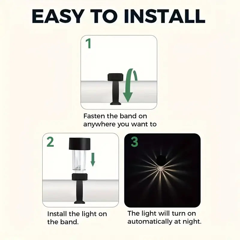 Lot de 6 Lumières Solaires pour Piscine – Éclairage Étanche Blanc Chaud