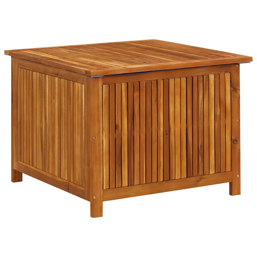 Coffre de Rangement Extérieur en Bois d’Acacia Massif – Avec Doublure Résistante à l’eau