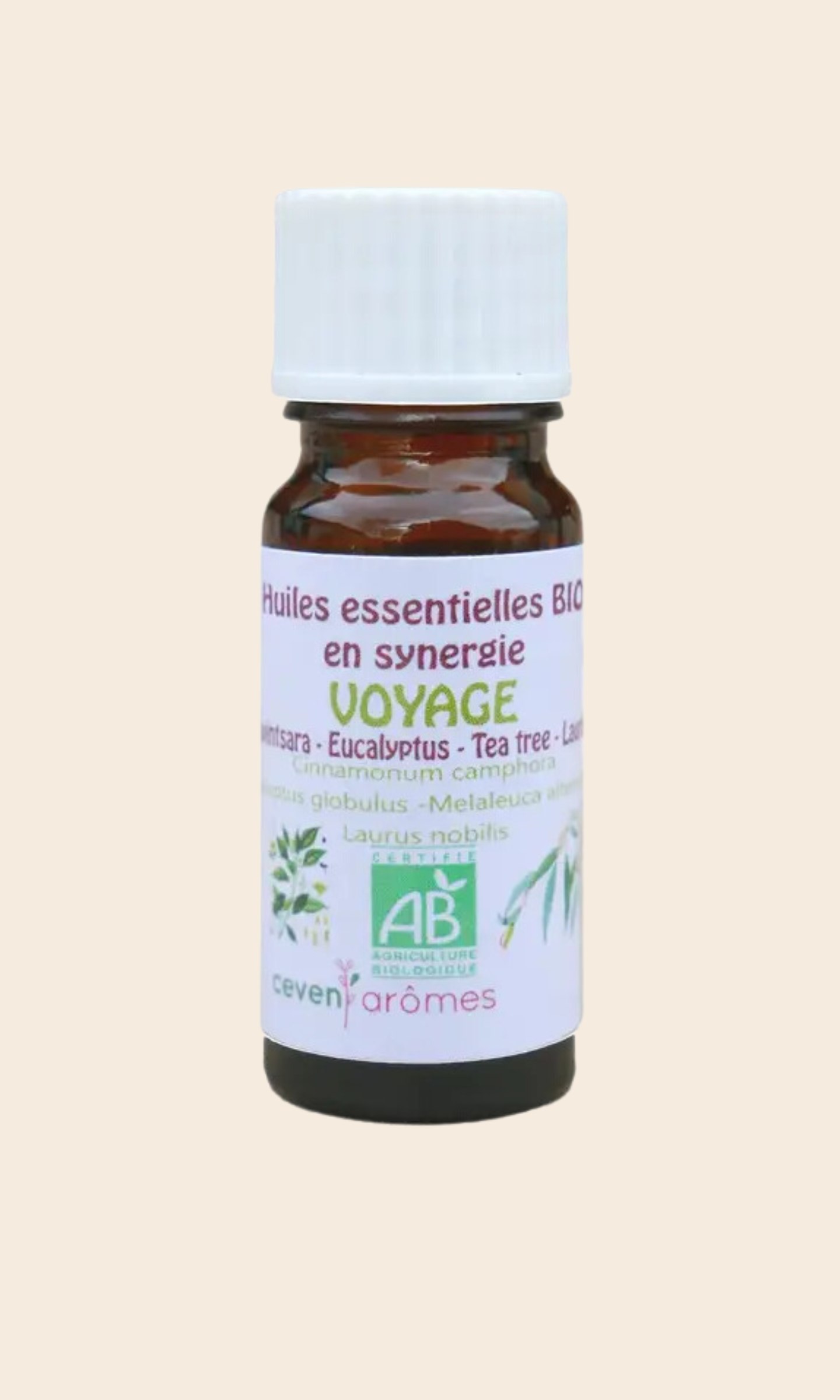Synergie BIO Ravintsara Eucalyptus Tea Tree Laurier - Céven’Arômes