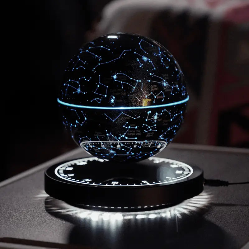Globe Lumineux Flottant Anti-Gravité – Veilleuse Constellation LED à Lévitation Magnétique
