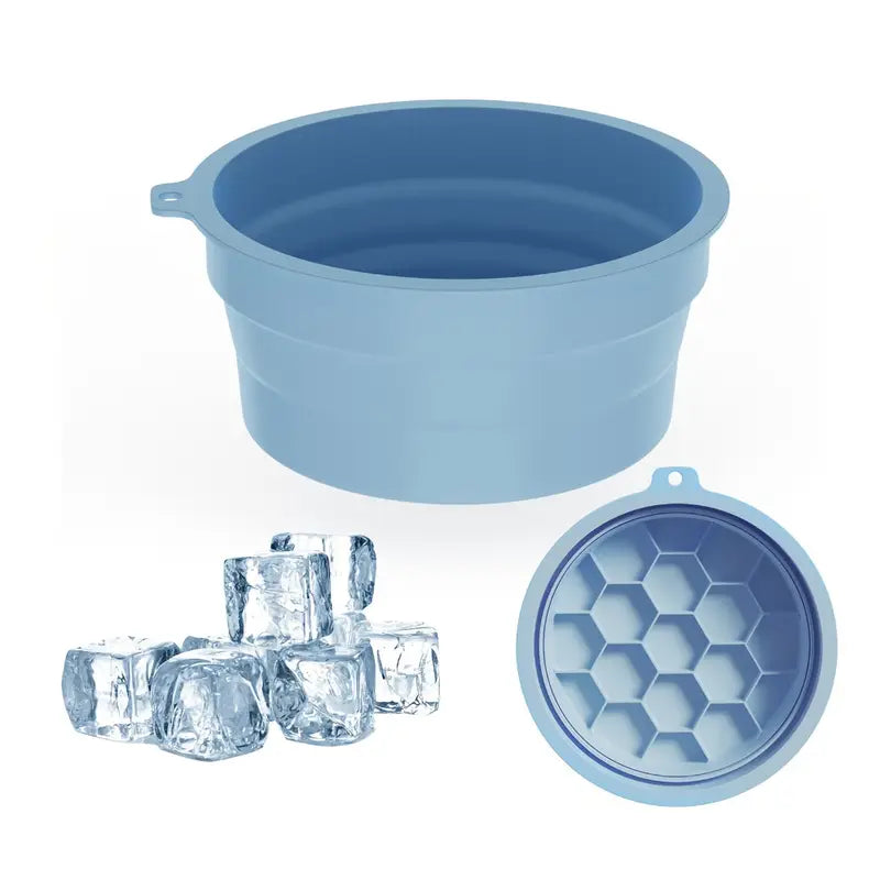 Bassin à Glace en Silicone Pliable avec Plateau Intégré