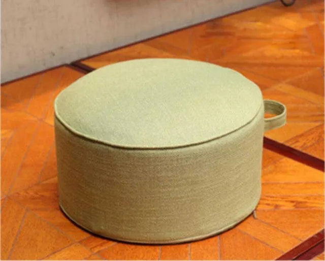 Coussin de Méditation Rond en Lin - Élégance et Confort pour Votre Bien-Être