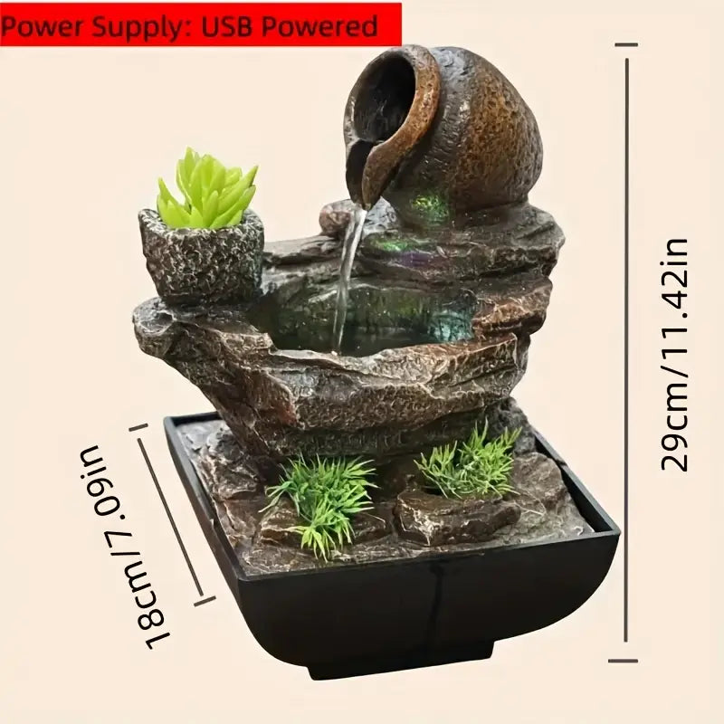 Fontaine de Table en Résine – Élégance Naturelle