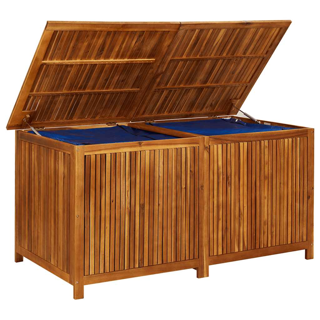 Coffre de Rangement Extérieur en Bois d’Acacia Massif – Avec Doublure Résistante à l’eau