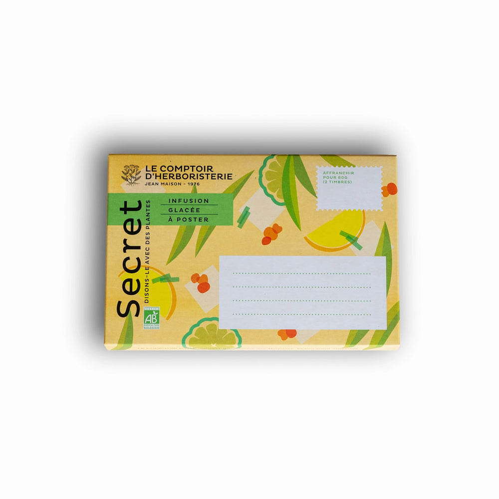 INFUSION GLACÉE À POSTER SECRET 30 g – Comptoir d’Herboristerie