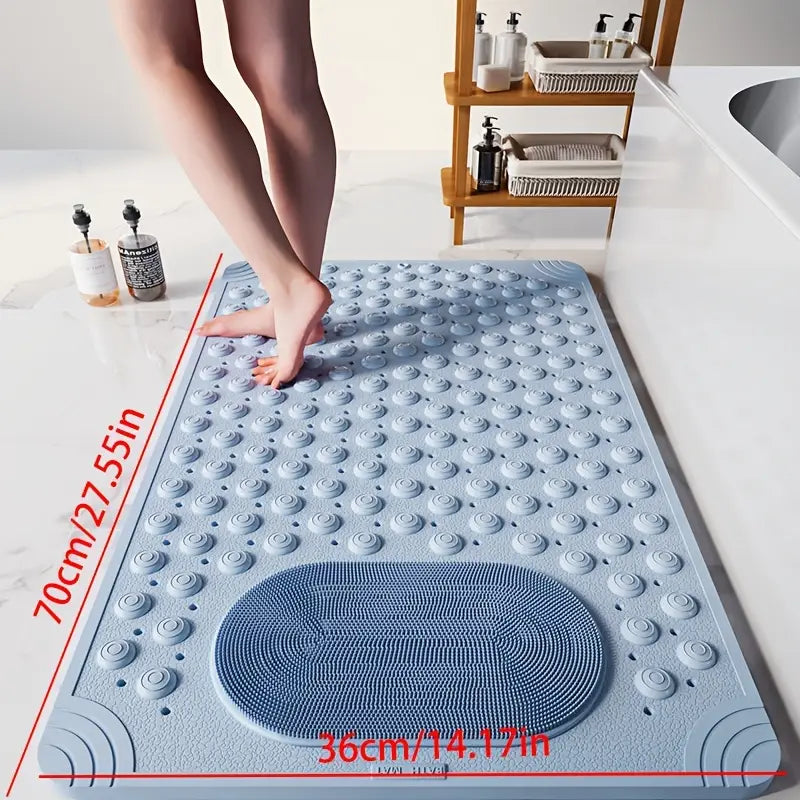 Tapis de Salle de Bain Antidérapant Circulaire – Surélevé avec Ventouses