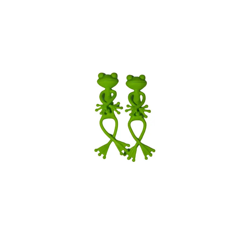 Alladaga Lot De 2 Supports Ronds En Acier Inoxydable Motif Grenouille Et Fleurs - 8 Cm