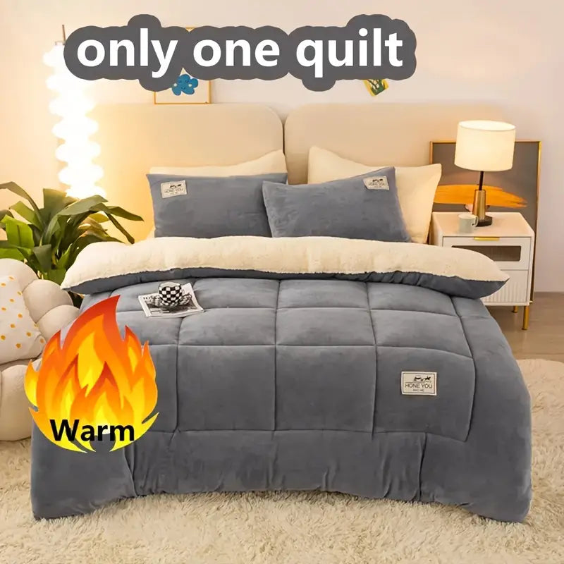 Couverture Matelassée en Polaire Ultra-Douce – Chaleur et Confort Toute l'Année