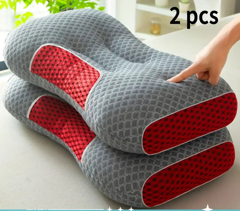 Lot de 2 Oreillers Cervicaux Tricotés Doux – Un Sommeil Luxueux et Réparateur