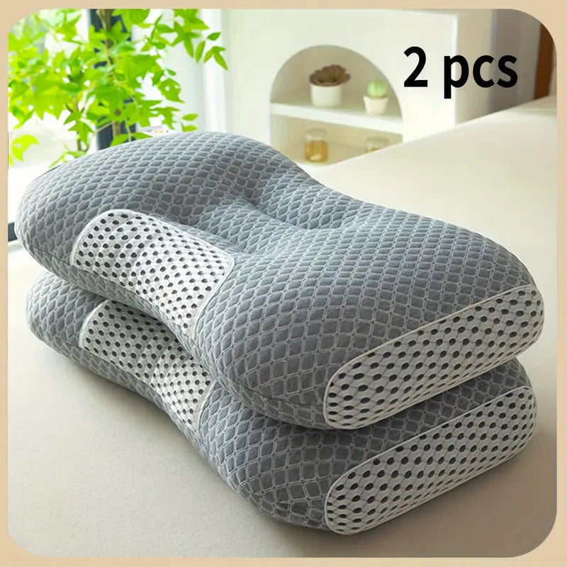 Lot de 2 Oreillers Cervicaux Tricotés Doux – Un Sommeil Luxueux et Réparateur