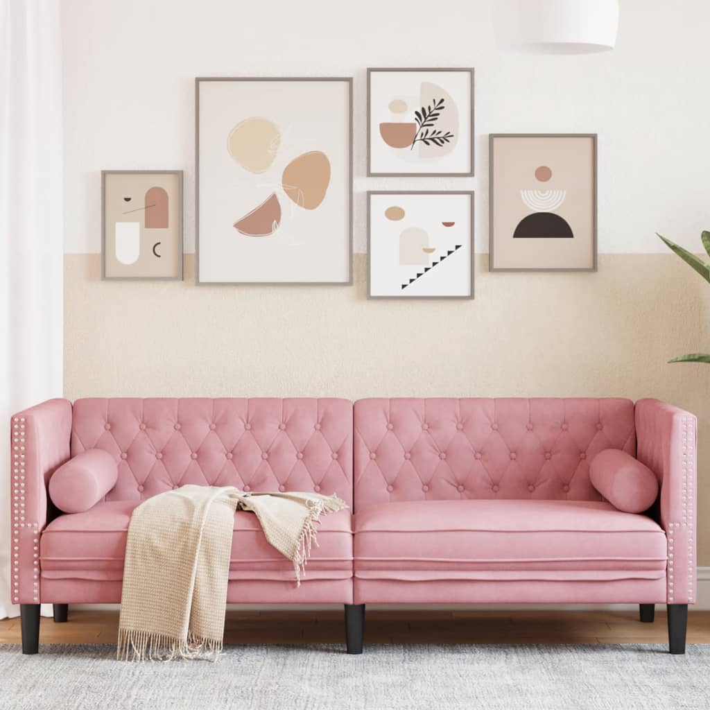 Canapé Chesterfield avec Traversins – Disponible en 1, 2 ou 3 Places