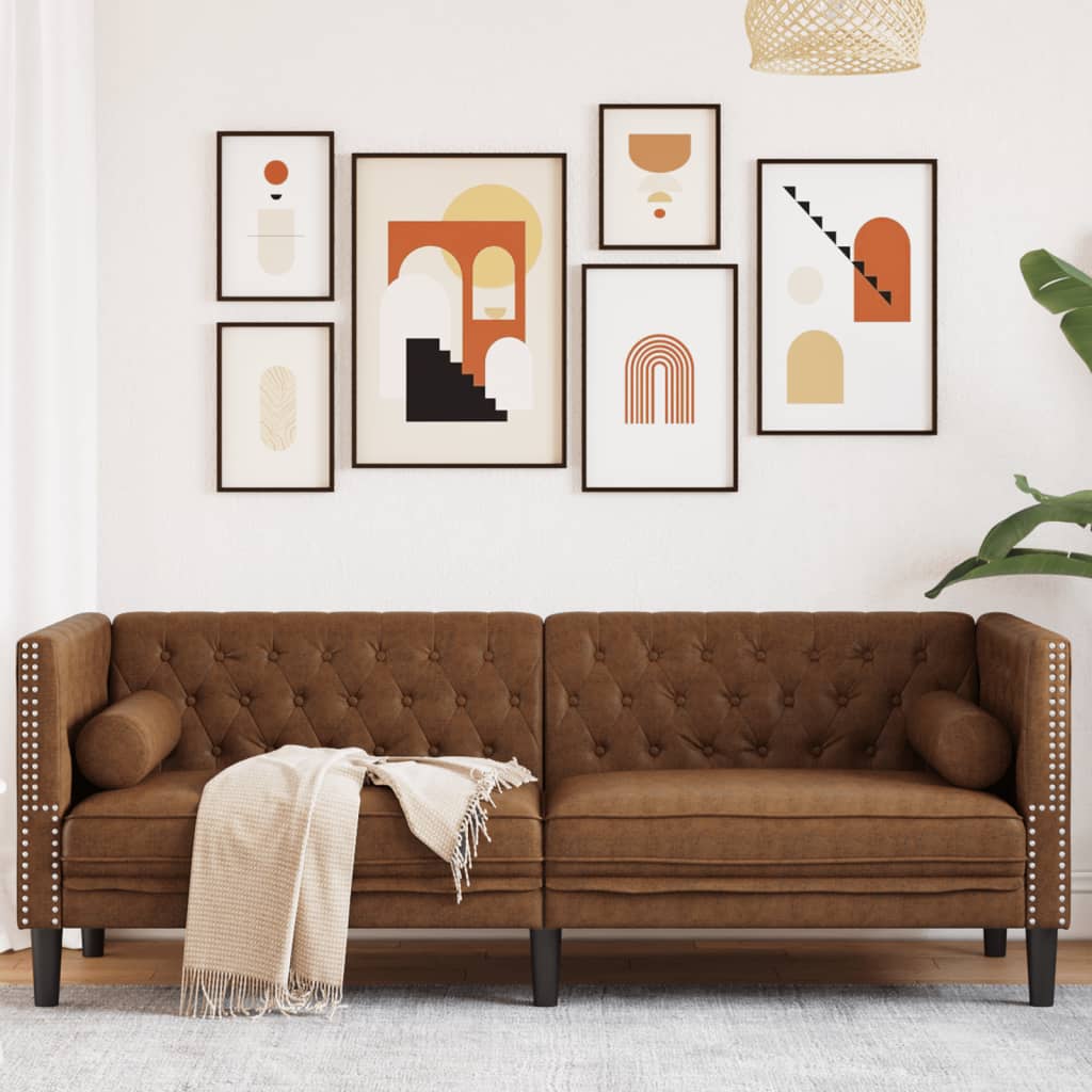 Canapé Chesterfield avec Traversins – Disponible en 1, 2 ou 3 Places