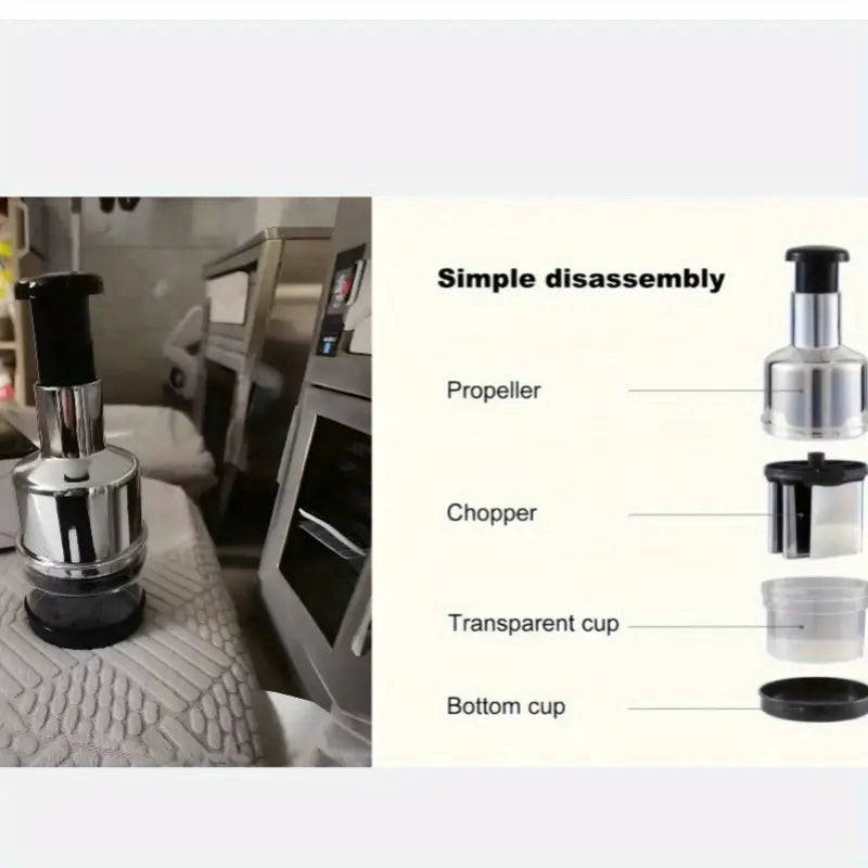 Presse-Ail Manuel & Hachoir Alimentaire en Acier Inoxydable