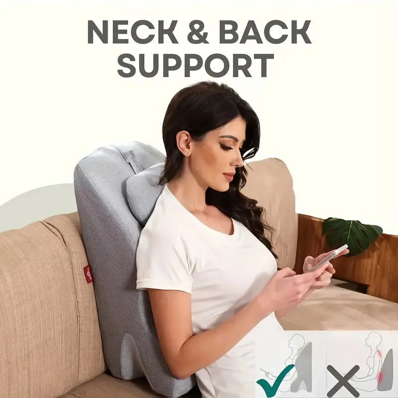 Oreiller en Forme de Cale - Soutien Ergonomique pour le Dos et le Cou