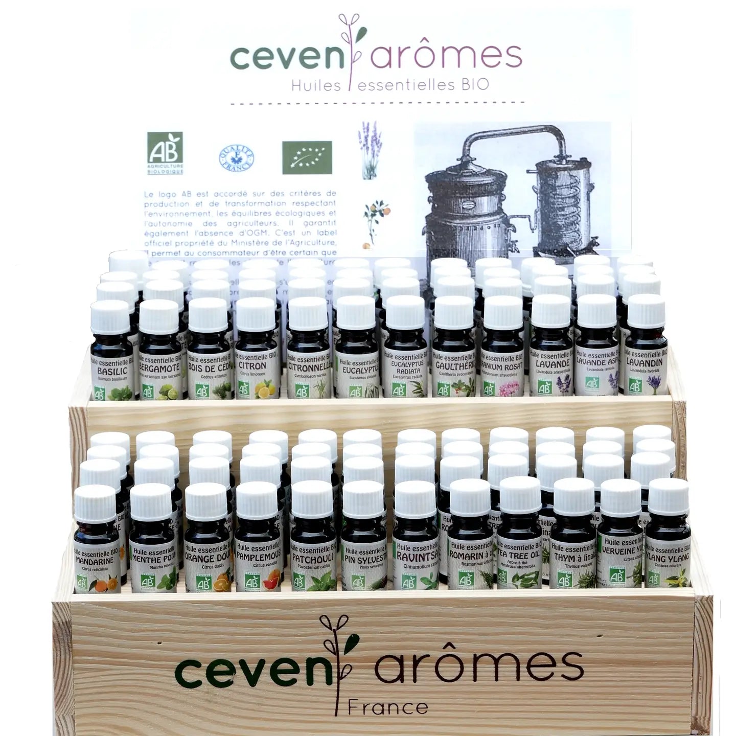 Pack of 96 Organic Essential Oils with Free Display