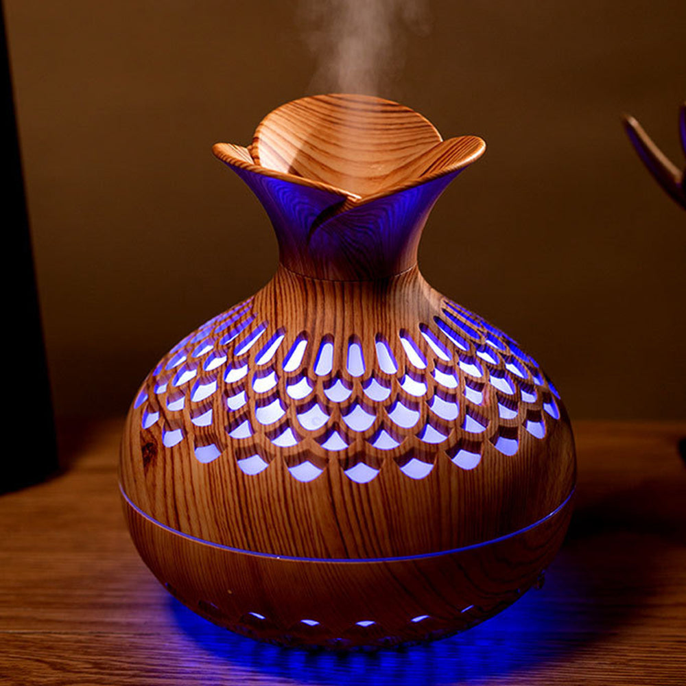 Humidificateur de Fleurs en Grain de Bois - Évasion Aromatique et Bien-Être