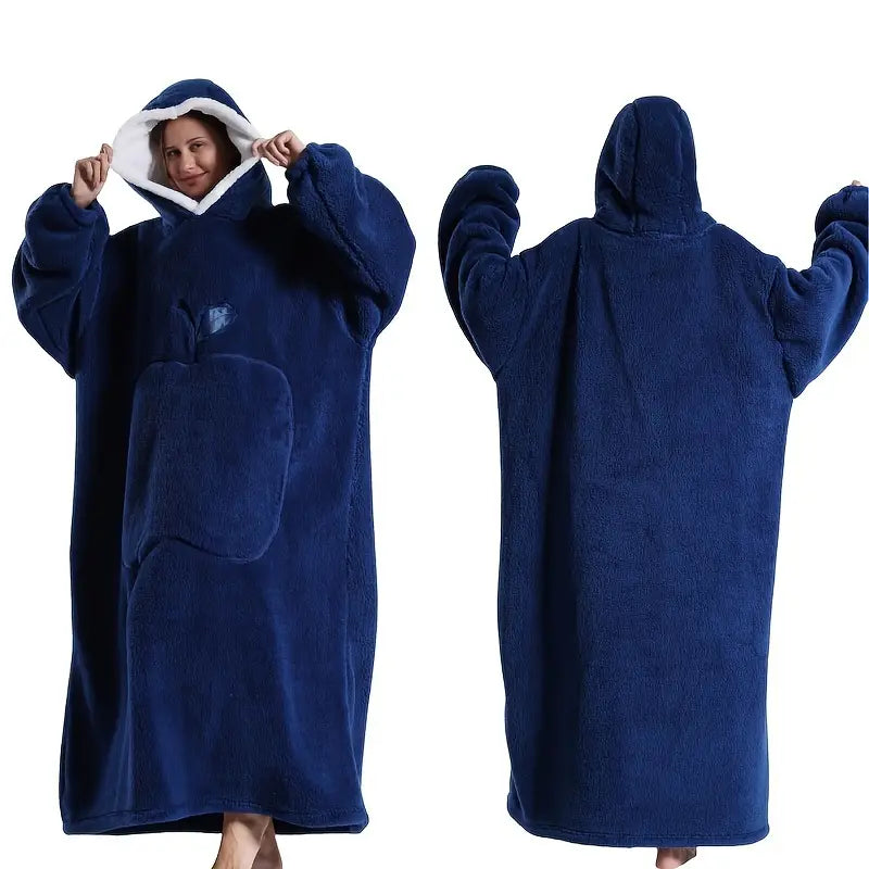 Couverture Portable à Capuche – Sherpa Polaire Chaude & Surdimensionnée