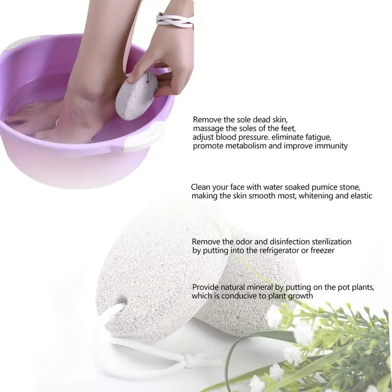 2PCS Pierre Ponce Naturelle pour les Pieds