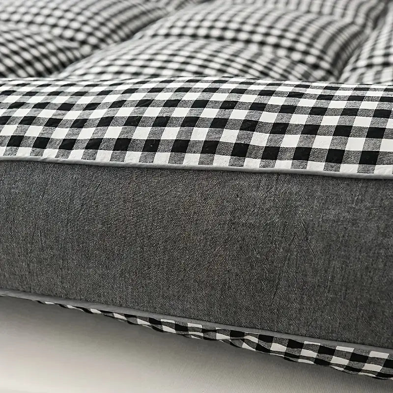 Housse de Matelas Japonaise à Carreaux – Douce, Pliable et Confortable