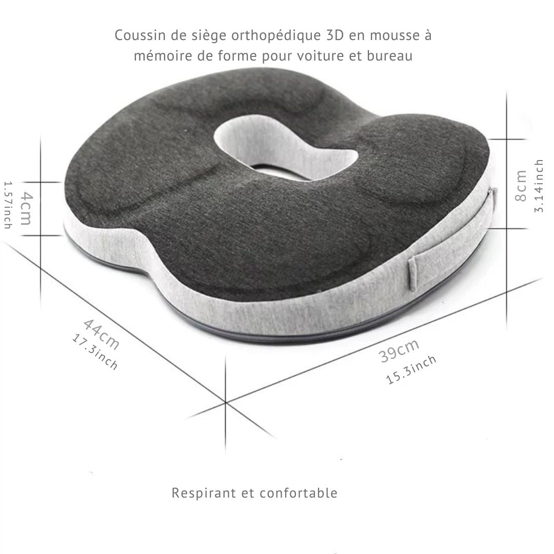 Coussin Orthopédique 3D à Mémoire de Forme – Élégance