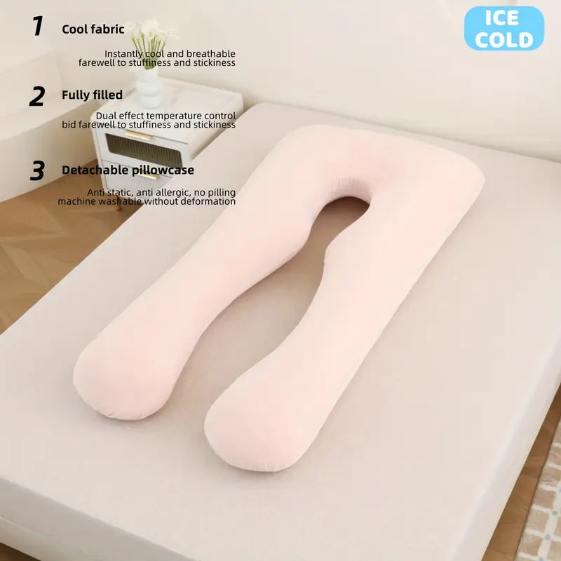 U-Shaped Ergonomic Pillow – 120×60 or 140×70 cm