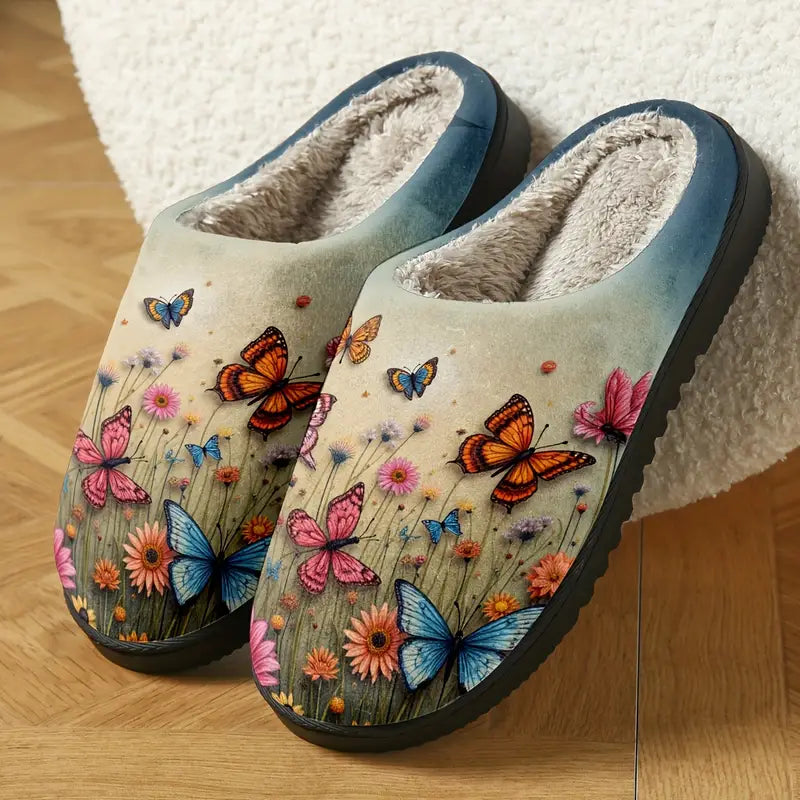 Chaussons Bohémiens Hiver pour Femmes – Imprimé Floral