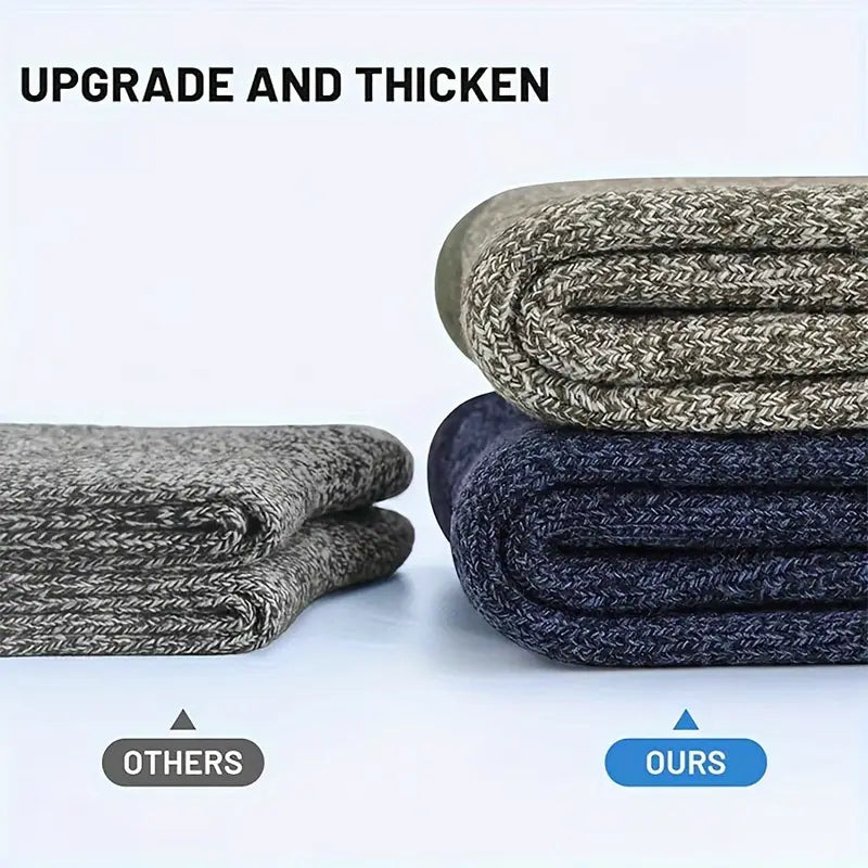 Lot de 5 Paires de Chaussettes Thermiques en Laine – Unisexe