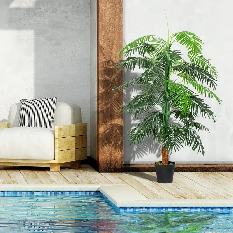 Luxurious Artificial Palm Tree - Height 1.7 m - Outsunny