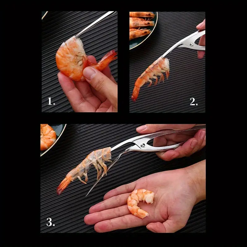 Outil Éplucheur de Crevettes en Acier Inoxydable