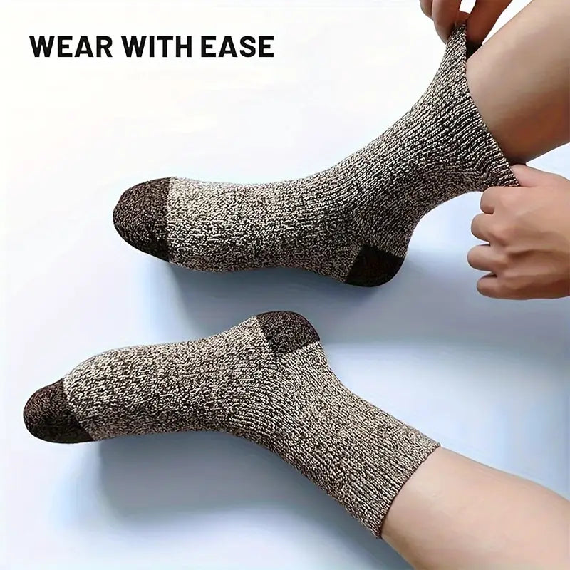 Lot de 5 Paires de Chaussettes Thermiques en Laine – Unisexe