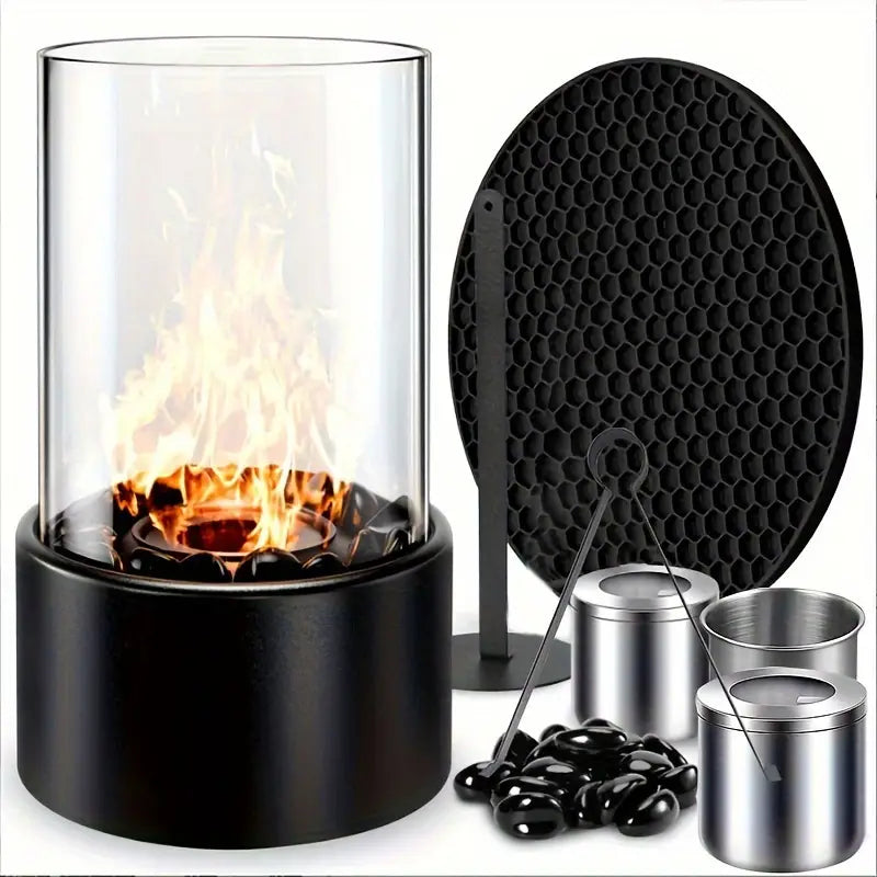 Cheminée de Table Classique Polie au Bioéthanol – Élégance et Chaleur Sans Contrainte