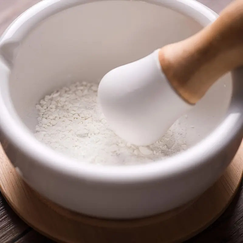 Ensemble Mortier & Pilon en Porcelaine – Broyeur Multifonction avec Couvercle