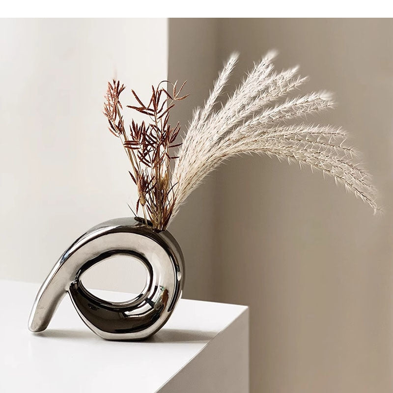 Vase en Céramique Galvanisée